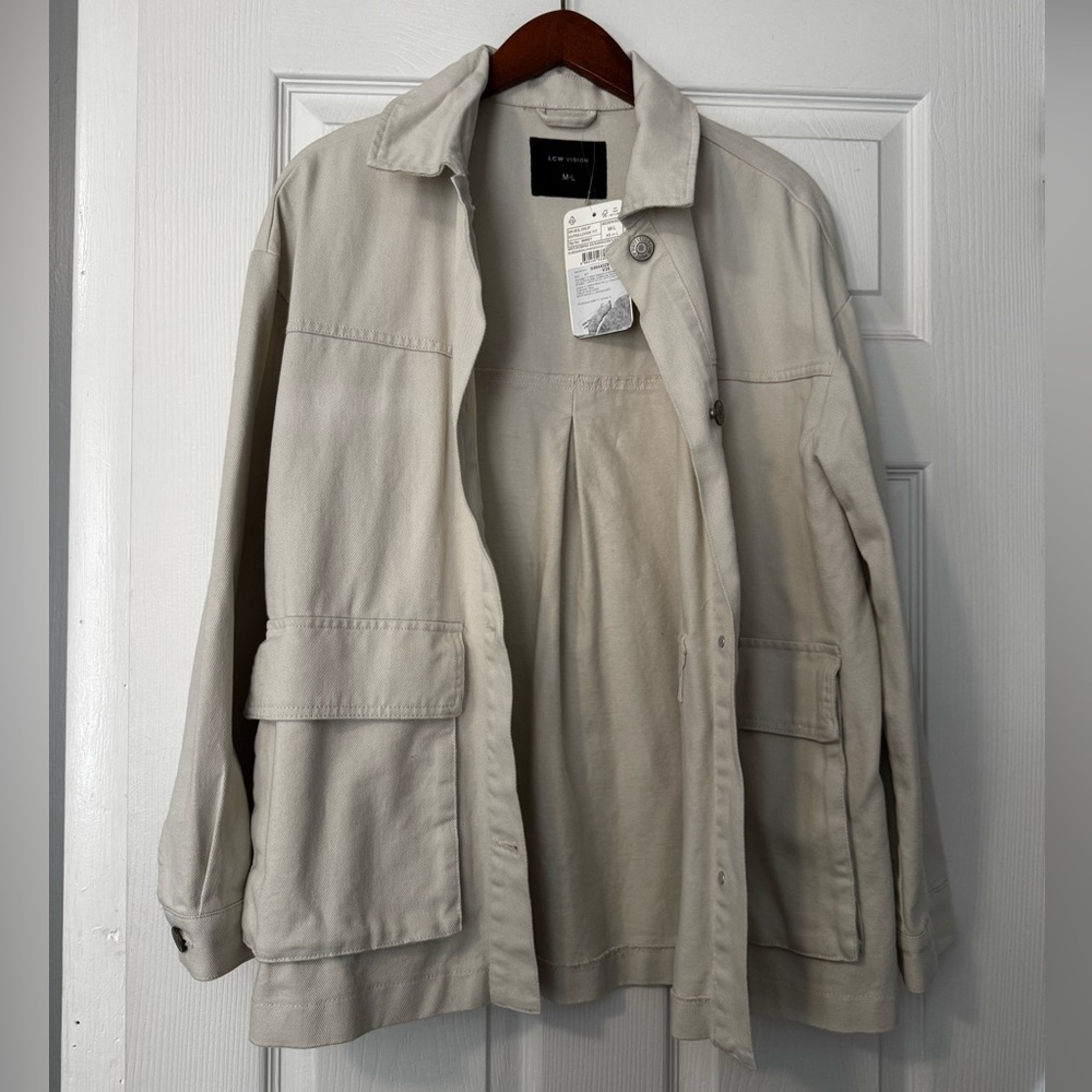 Beige Button-Up Jacket - Picture 2 of 2